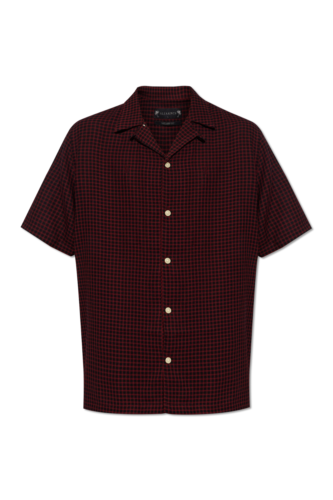 Burgundy 'Glendale' checked shirt AllSaints - Vitkac GB